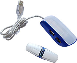 Сувенир, подарок - Набор: флэш-карта V20 1Gb и USB-разветвитель на 4 порта