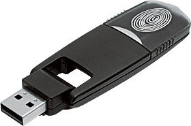 Сувенир, подарок - USB-флэш-карта на 1 Гб с дактилоскопическим датчиком